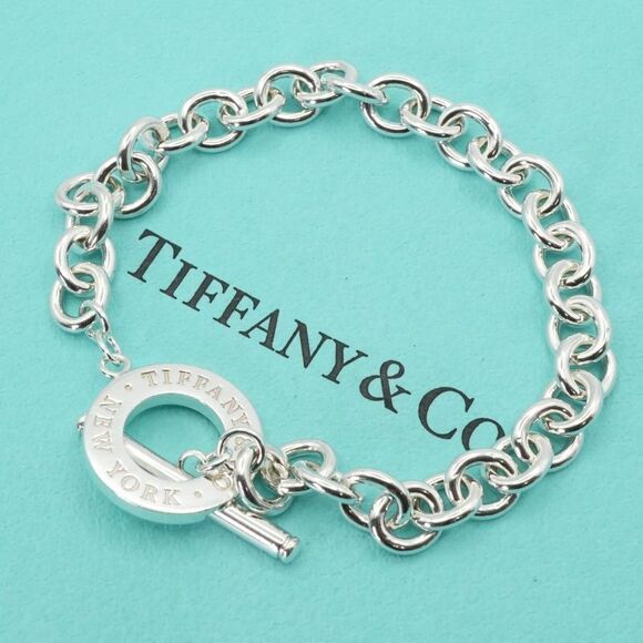 Tiffany & Co 1837 Toggle Bracelet Silver 25-1167s - Picture 2 of 9